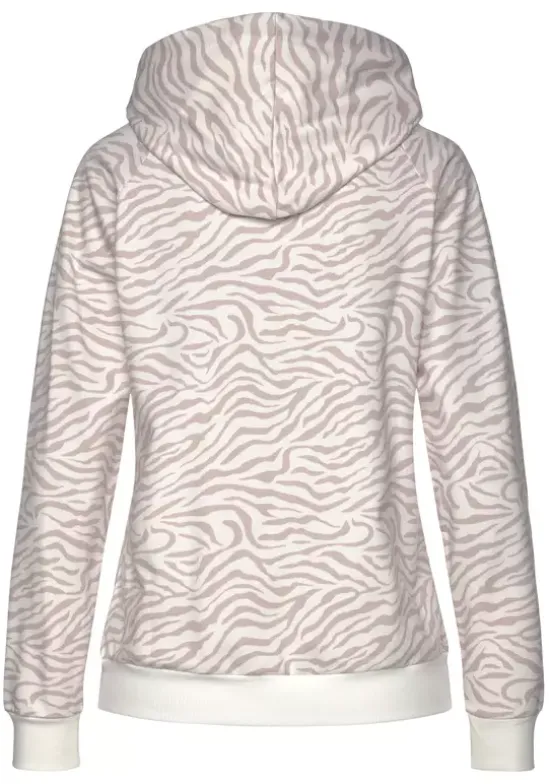 Kapuzensweatjacke"/ Sweatshirtjacke Mit Details In Rosegold"