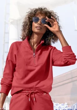 Sweatshirt"Troyer Mit Stehkragen"