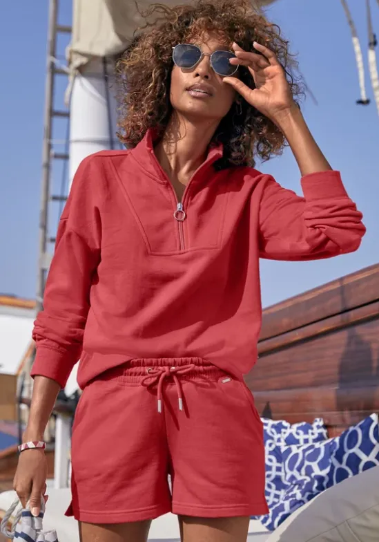 Sweatshirt"Troyer Mit Stehkragen"